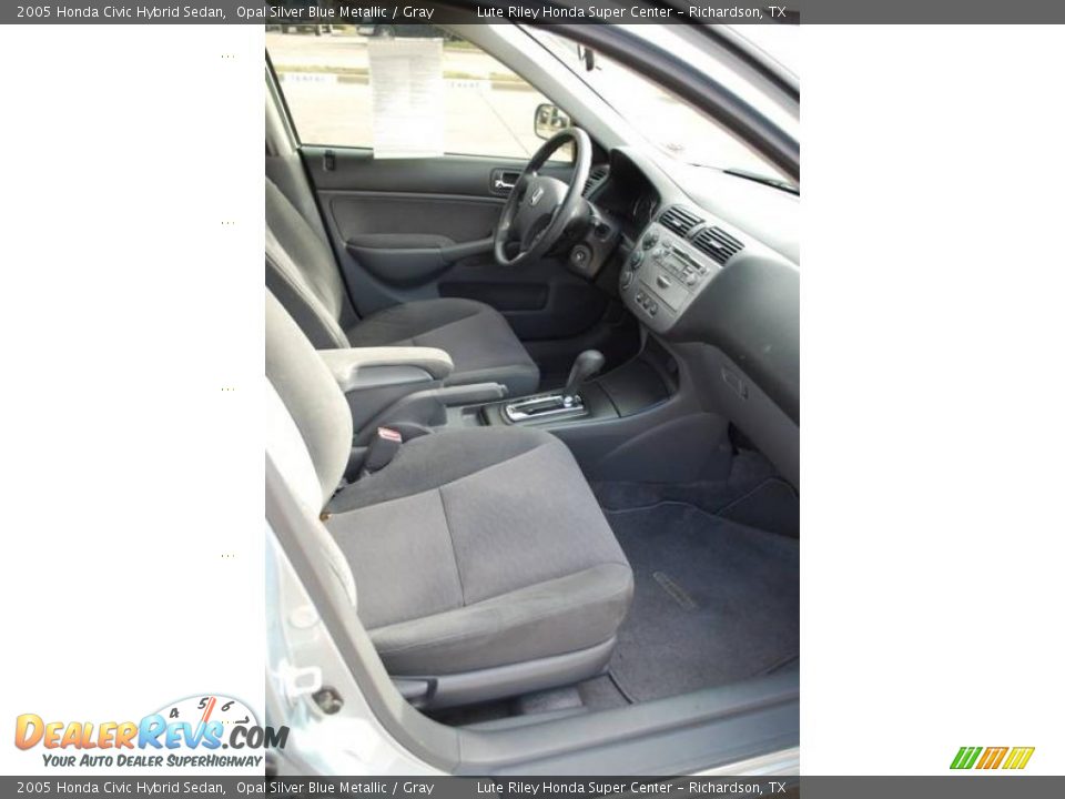 2005 Honda Civic Hybrid Sedan Opal Silver Blue Metallic / Gray Photo #19