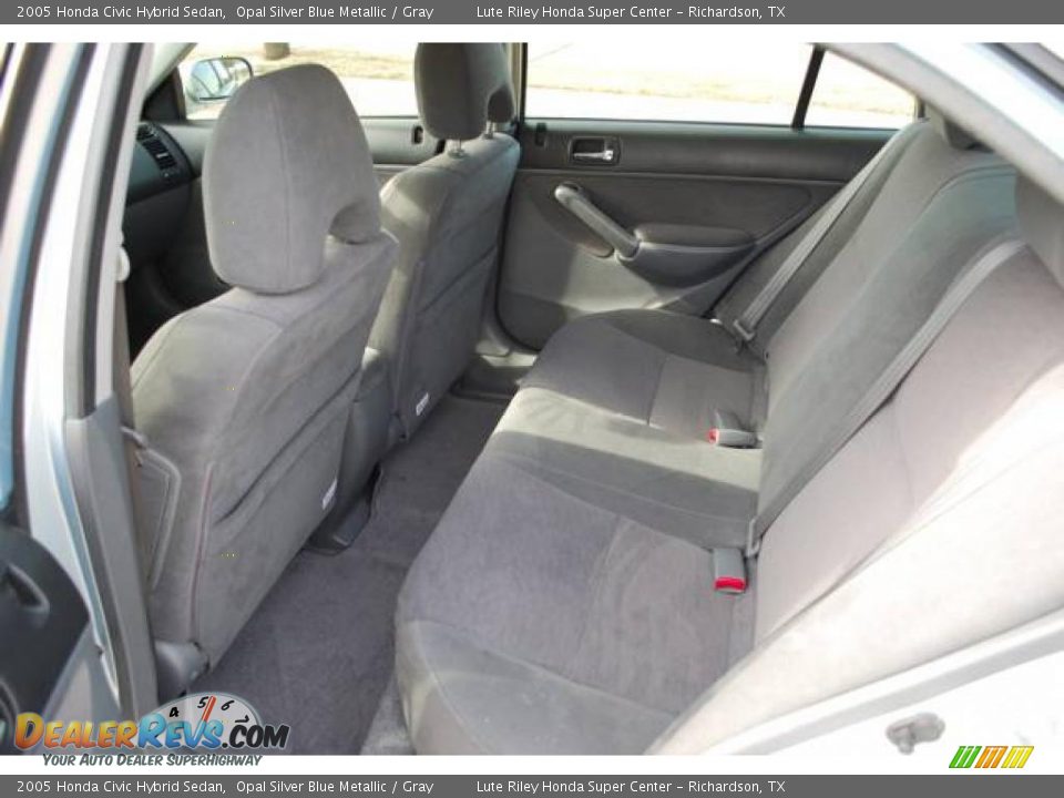 2005 Honda Civic Hybrid Sedan Opal Silver Blue Metallic / Gray Photo #22