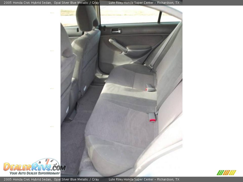 2005 Honda Civic Hybrid Sedan Opal Silver Blue Metallic / Gray Photo #23
