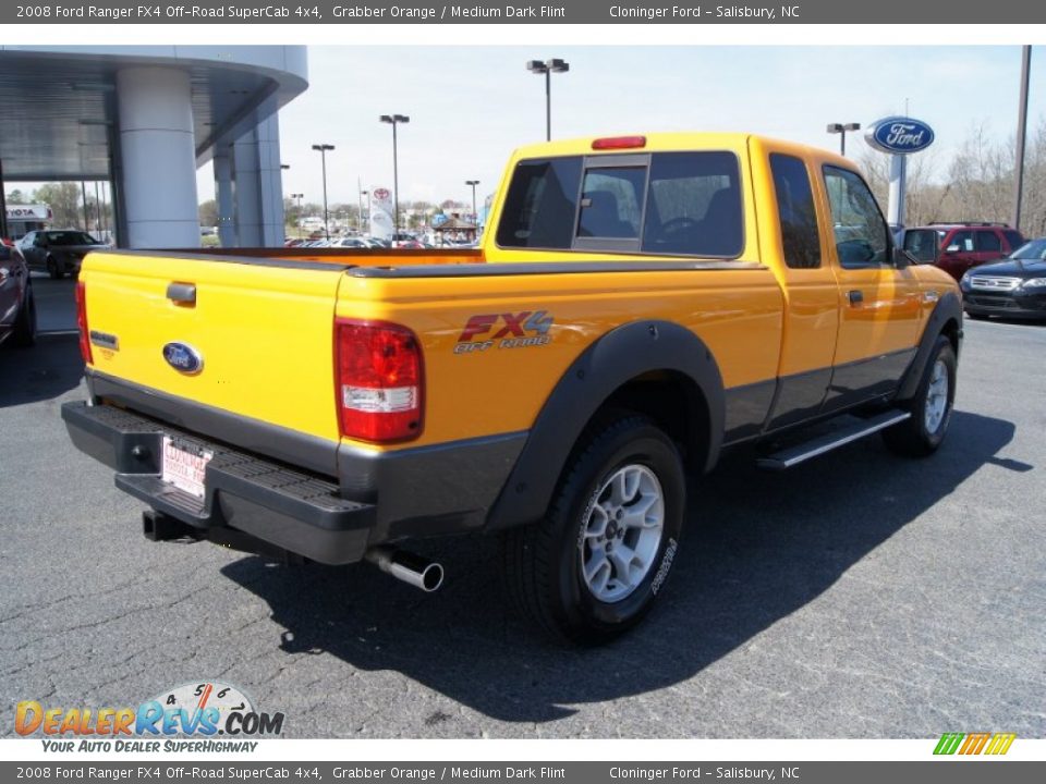 2008 Ford Ranger FX4 Off-Road SuperCab 4x4 Grabber Orange / Medium Dark Flint Photo #3