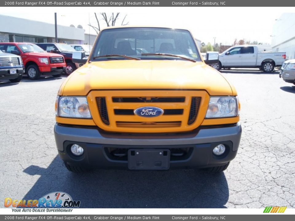 2008 Ford Ranger FX4 Off-Road SuperCab 4x4 Grabber Orange / Medium Dark Flint Photo #7