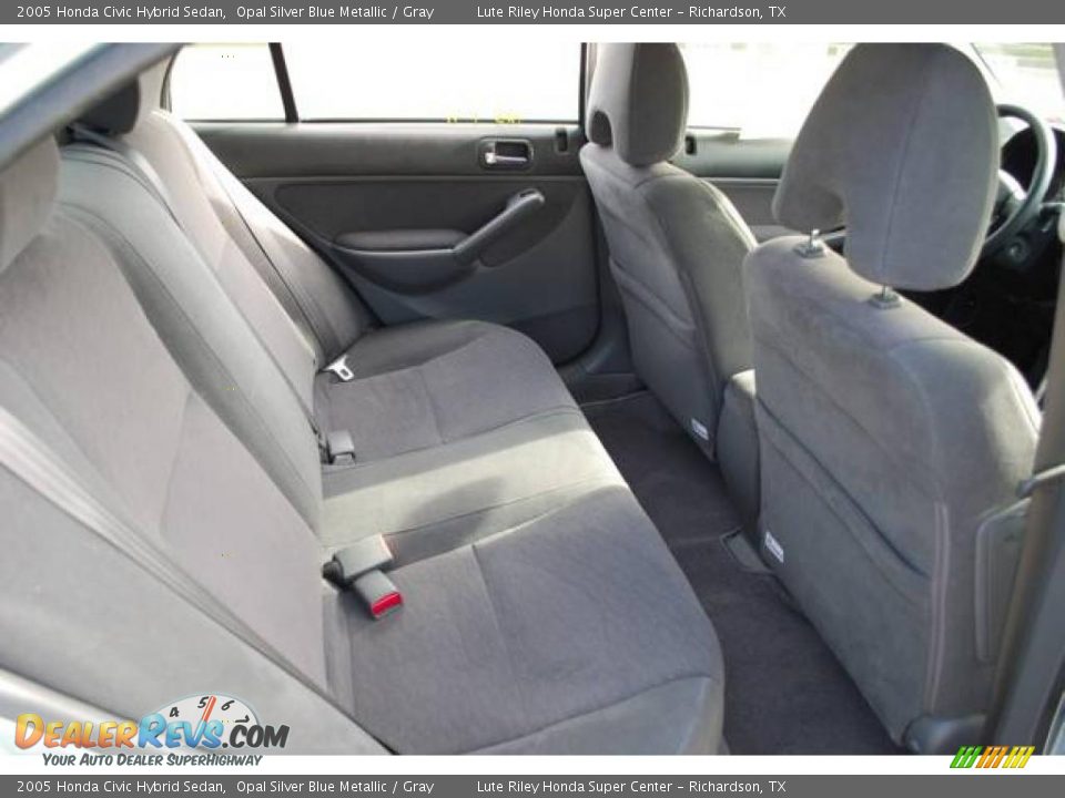 2005 Honda Civic Hybrid Sedan Opal Silver Blue Metallic / Gray Photo #26