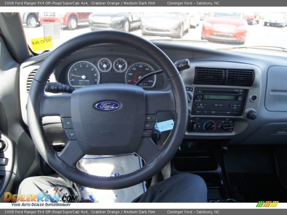 2008 Ford Ranger FX4 Off-Road SuperCab 4x4 Grabber Orange / Medium Dark Flint Photo #26