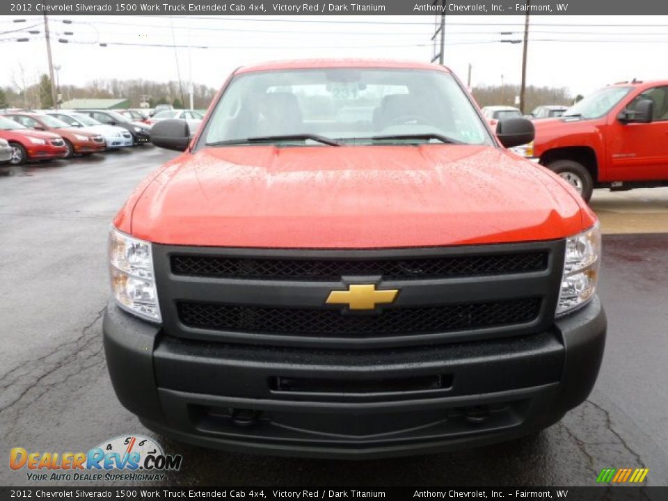 2012 Chevrolet Silverado 1500 Work Truck Extended Cab 4x4 Victory Red / Dark Titanium Photo #2