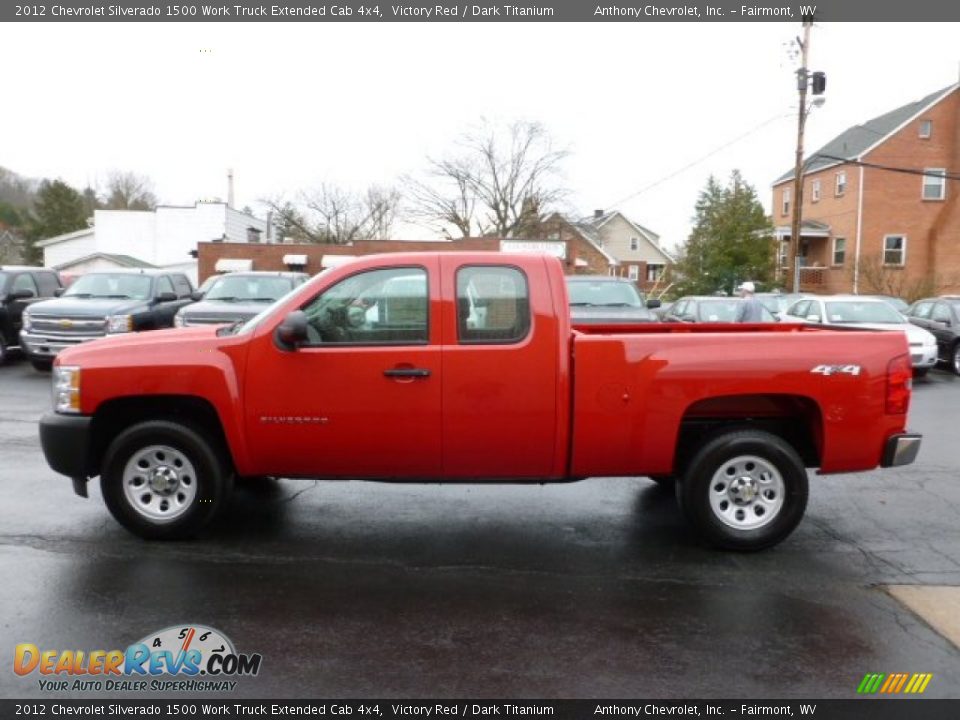 2012 Chevrolet Silverado 1500 Work Truck Extended Cab 4x4 Victory Red / Dark Titanium Photo #4