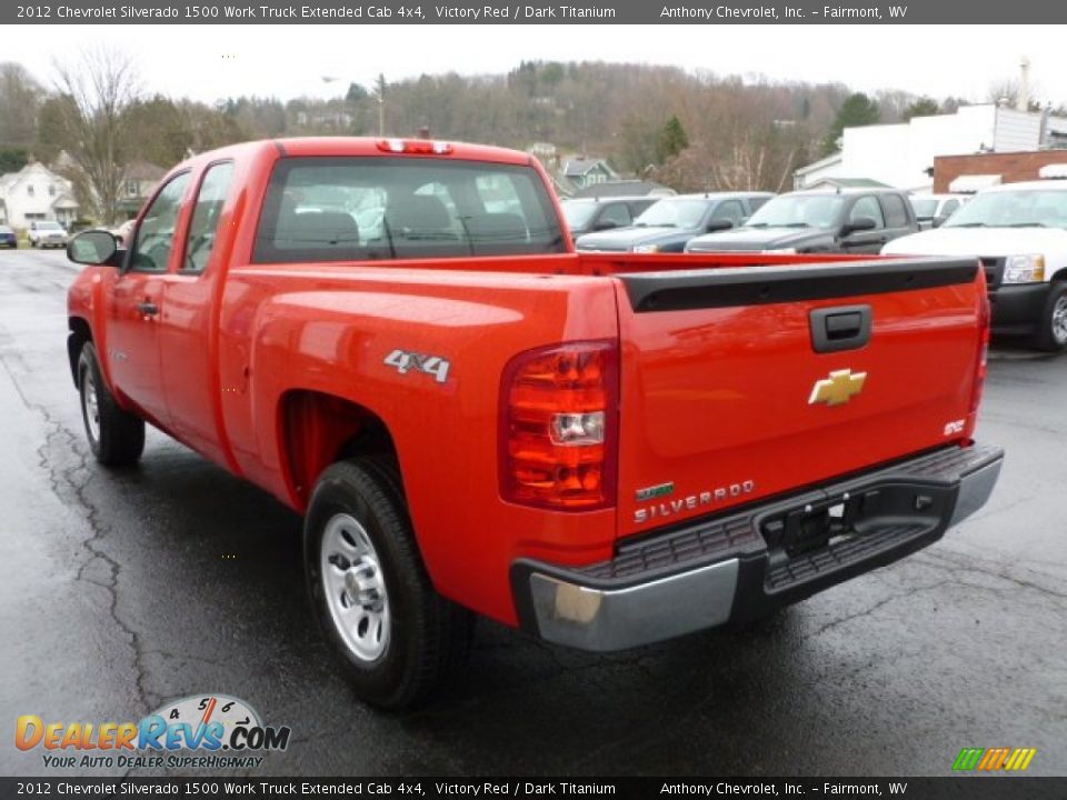 2012 Chevrolet Silverado 1500 Work Truck Extended Cab 4x4 Victory Red / Dark Titanium Photo #5