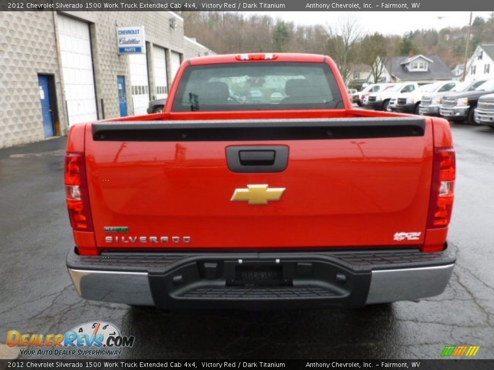 2012 Chevrolet Silverado 1500 Work Truck Extended Cab 4x4 Victory Red / Dark Titanium Photo #6