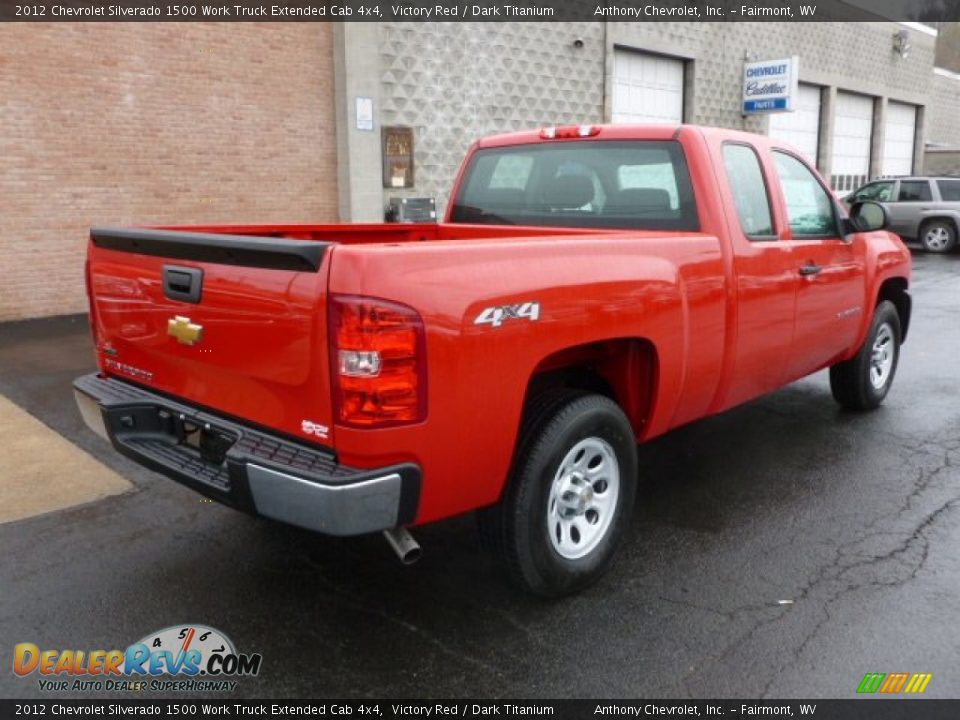 2012 Chevrolet Silverado 1500 Work Truck Extended Cab 4x4 Victory Red / Dark Titanium Photo #7