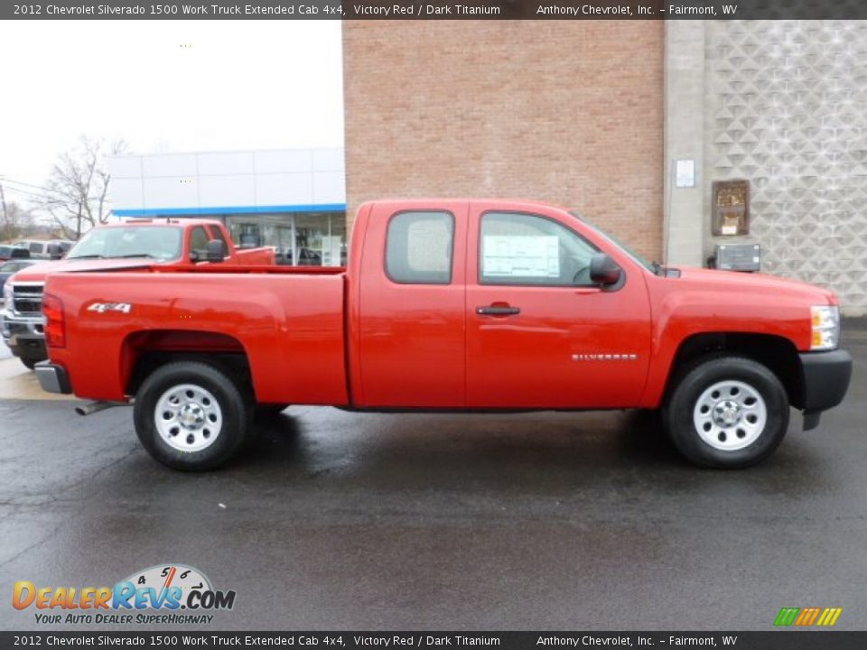 2012 Chevrolet Silverado 1500 Work Truck Extended Cab 4x4 Victory Red / Dark Titanium Photo #8