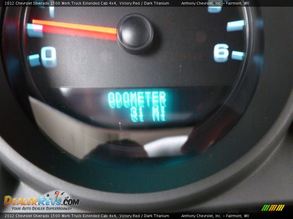 2012 Chevrolet Silverado 1500 Work Truck Extended Cab 4x4 Victory Red / Dark Titanium Photo #20