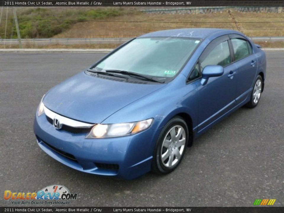 2011 Honda Civic LX Sedan Atomic Blue Metallic / Gray Photo #3
