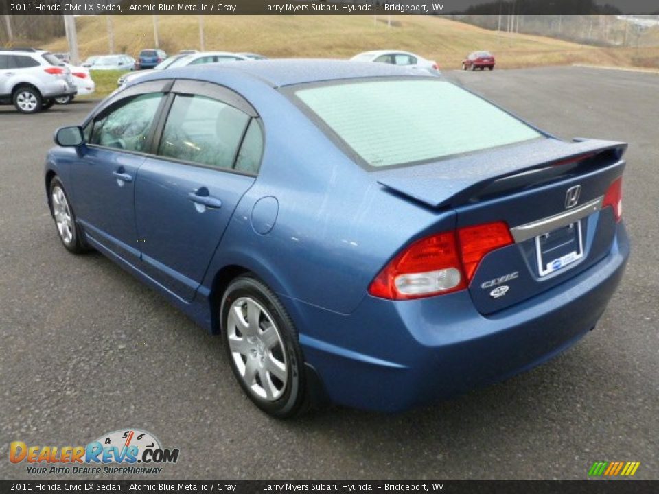 2011 Honda Civic LX Sedan Atomic Blue Metallic / Gray Photo #5