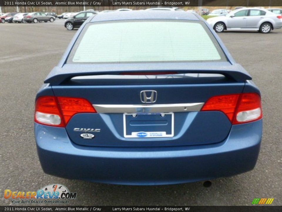 2011 Honda Civic LX Sedan Atomic Blue Metallic / Gray Photo #6