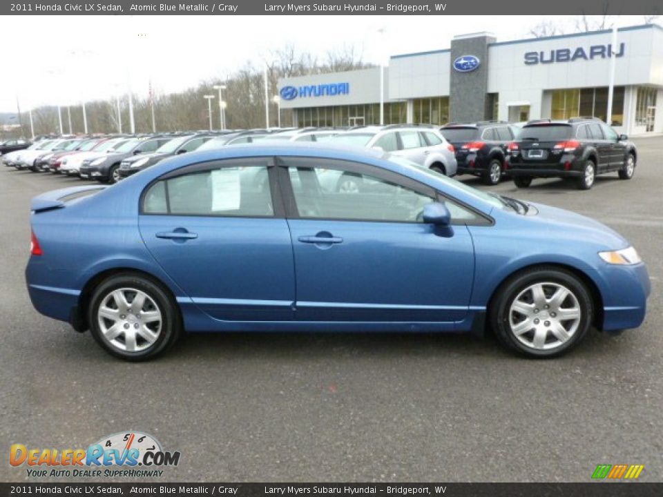 2011 Honda Civic LX Sedan Atomic Blue Metallic / Gray Photo #8