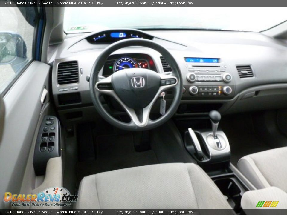 2011 Honda Civic LX Sedan Atomic Blue Metallic / Gray Photo #14