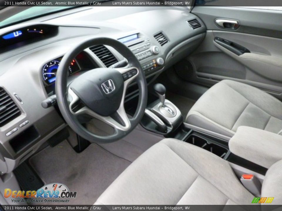 2011 Honda Civic LX Sedan Atomic Blue Metallic / Gray Photo #16
