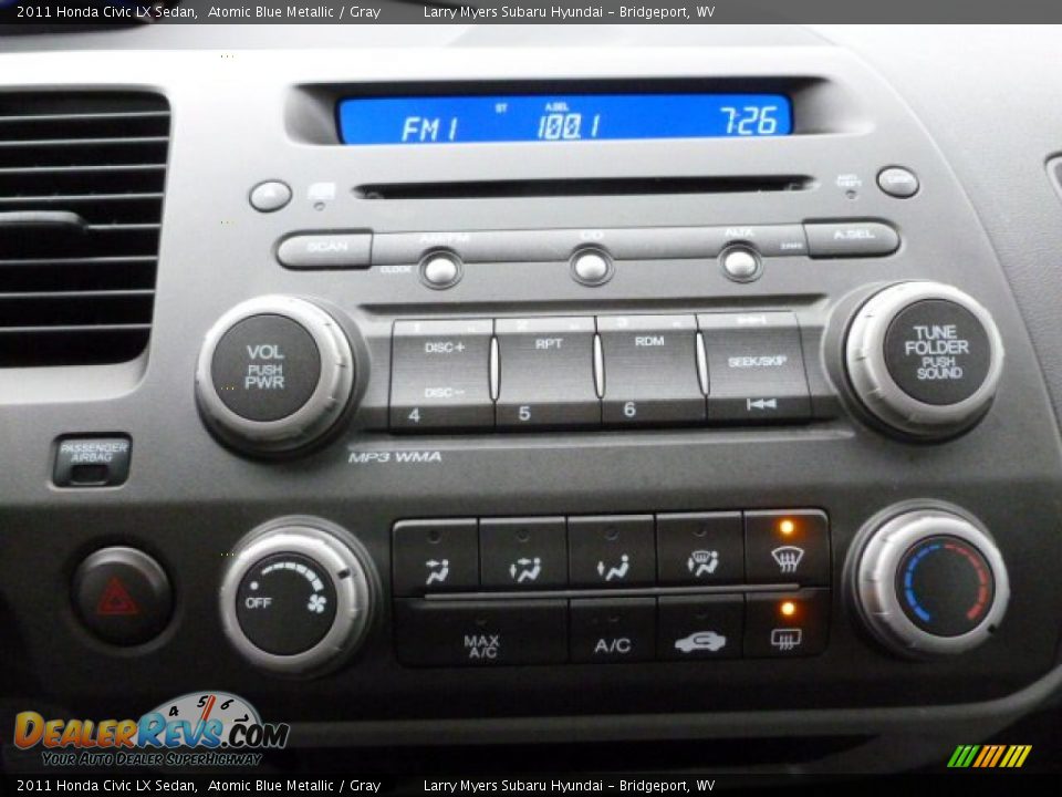 2011 Honda Civic LX Sedan Atomic Blue Metallic / Gray Photo #19