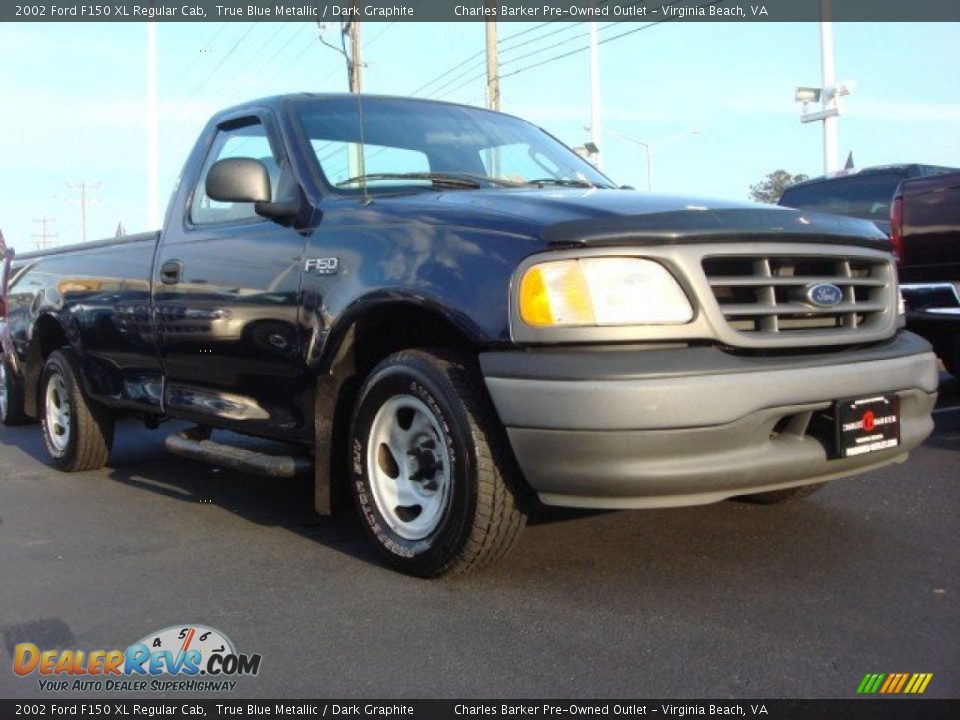 2002 Ford F150 XL Regular Cab True Blue Metallic / Dark Graphite Photo #1