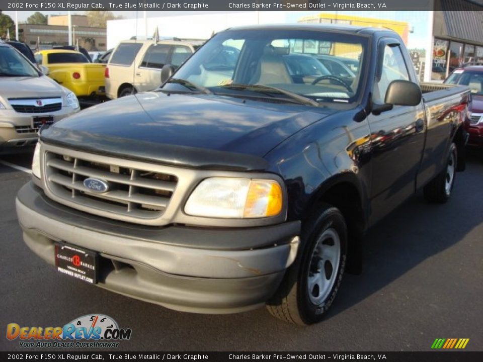 2002 Ford F150 XL Regular Cab True Blue Metallic / Dark Graphite Photo #5