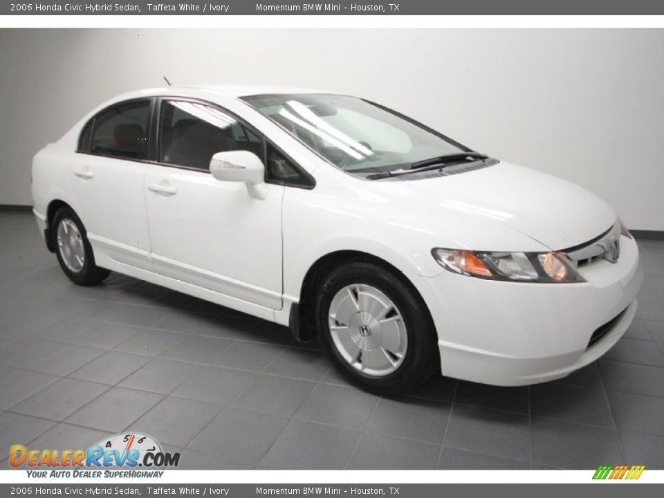 2006 Honda Civic Hybrid Sedan Taffeta White / Ivory Photo #1