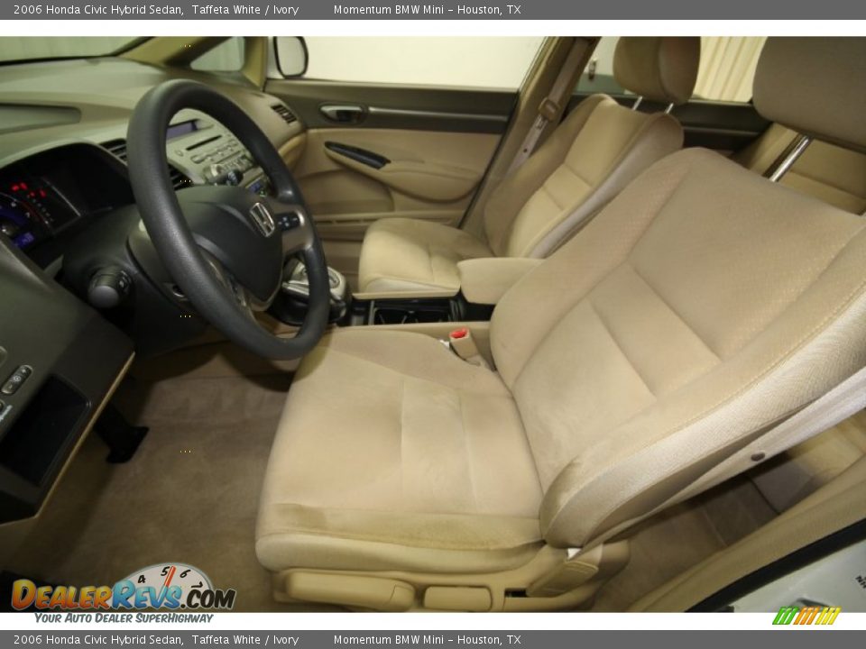 2006 Honda Civic Hybrid Sedan Taffeta White / Ivory Photo #3