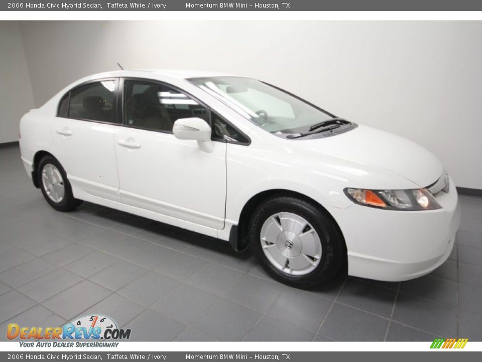 2006 Honda Civic Hybrid Sedan Taffeta White / Ivory Photo #8