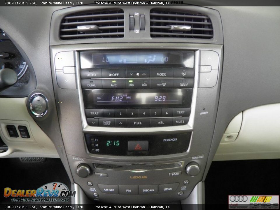 2009 Lexus IS 250 Starfire White Pearl / Ecru Photo #14