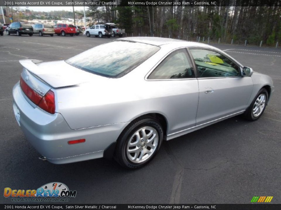 2001 Honda Accord EX V6 Coupe Satin Silver Metallic / Charcoal Photo #4