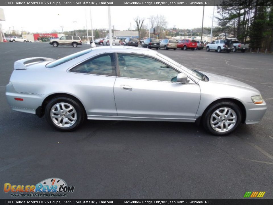 2001 Honda Accord EX V6 Coupe Satin Silver Metallic / Charcoal Photo #5