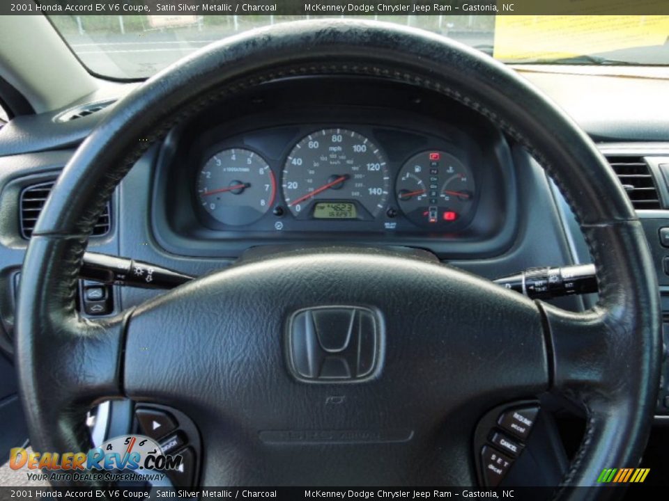 2001 Honda Accord EX V6 Coupe Satin Silver Metallic / Charcoal Photo #14