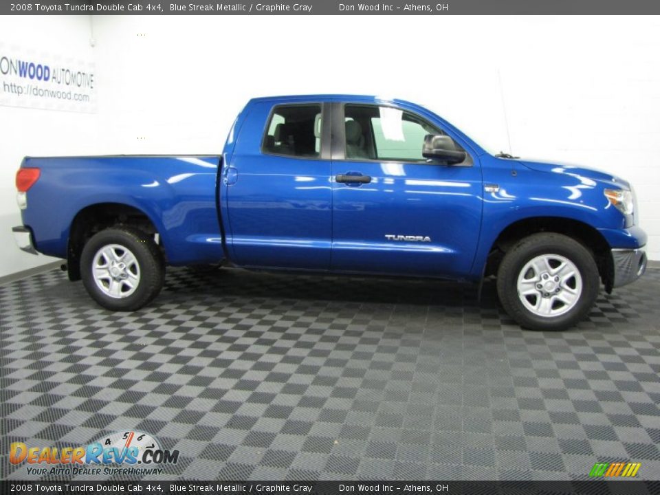 2008 Toyota Tundra Double Cab 4x4 Blue Streak Metallic / Graphite Gray Photo #4