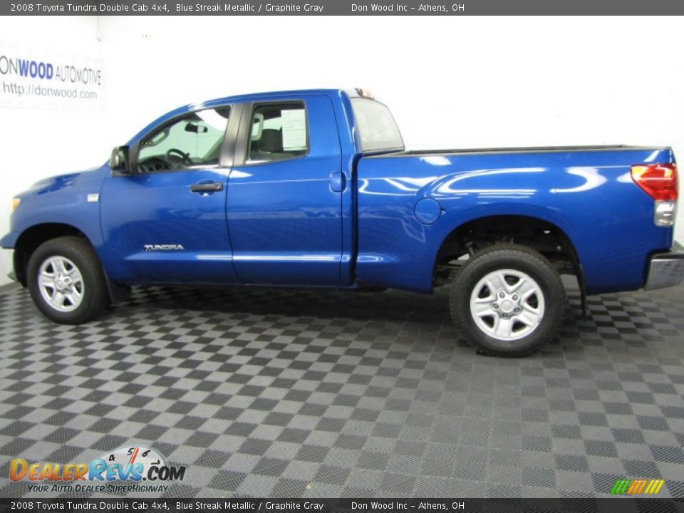 2008 Toyota Tundra Double Cab 4x4 Blue Streak Metallic / Graphite Gray Photo #5