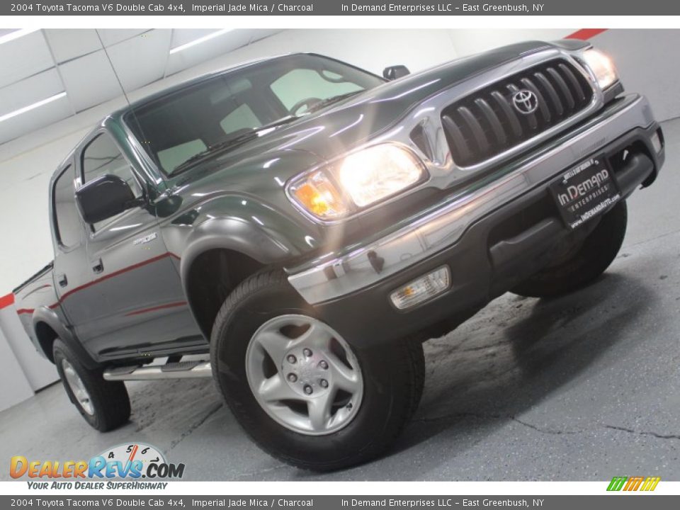 2004 Toyota Tacoma V6 Double Cab 4x4 Imperial Jade Mica / Charcoal Photo #1