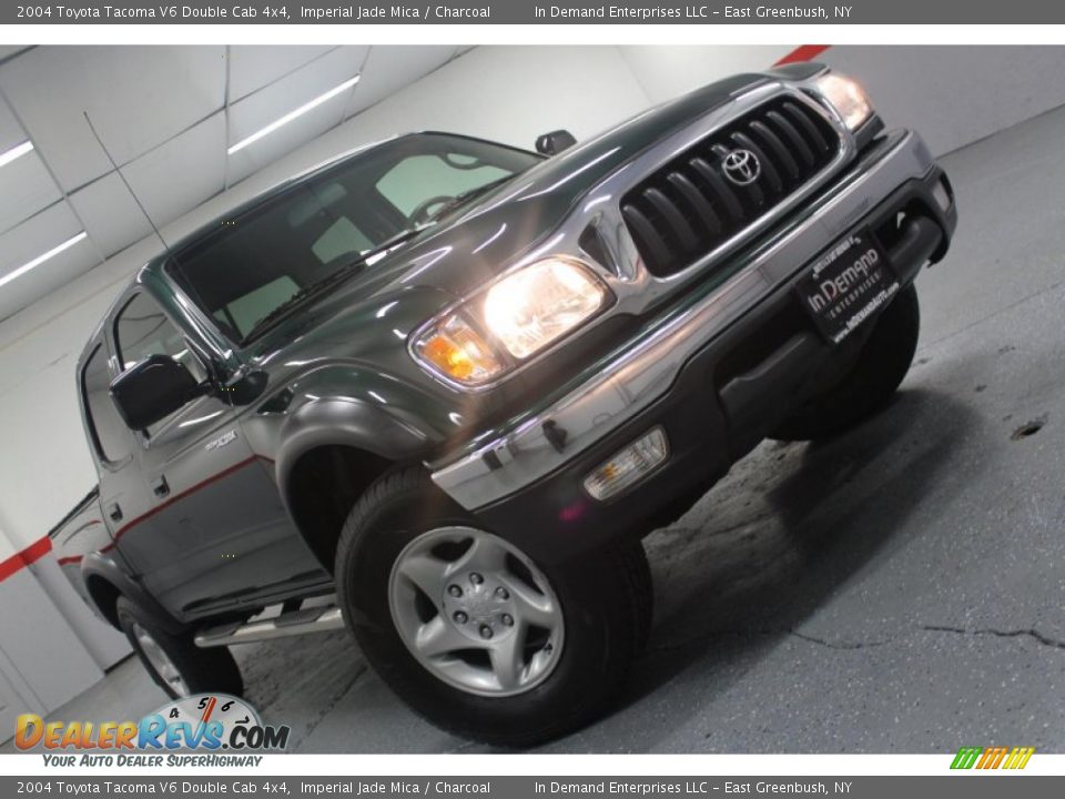 2004 Toyota Tacoma V6 Double Cab 4x4 Imperial Jade Mica / Charcoal Photo #10