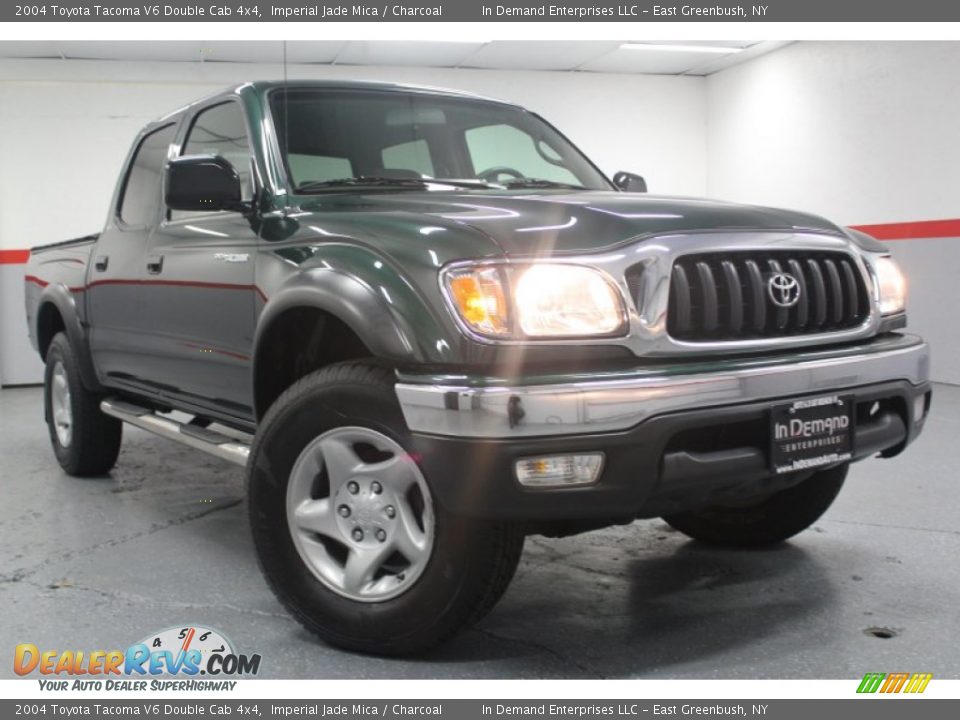 2004 Toyota Tacoma V6 Double Cab 4x4 Imperial Jade Mica / Charcoal Photo #11