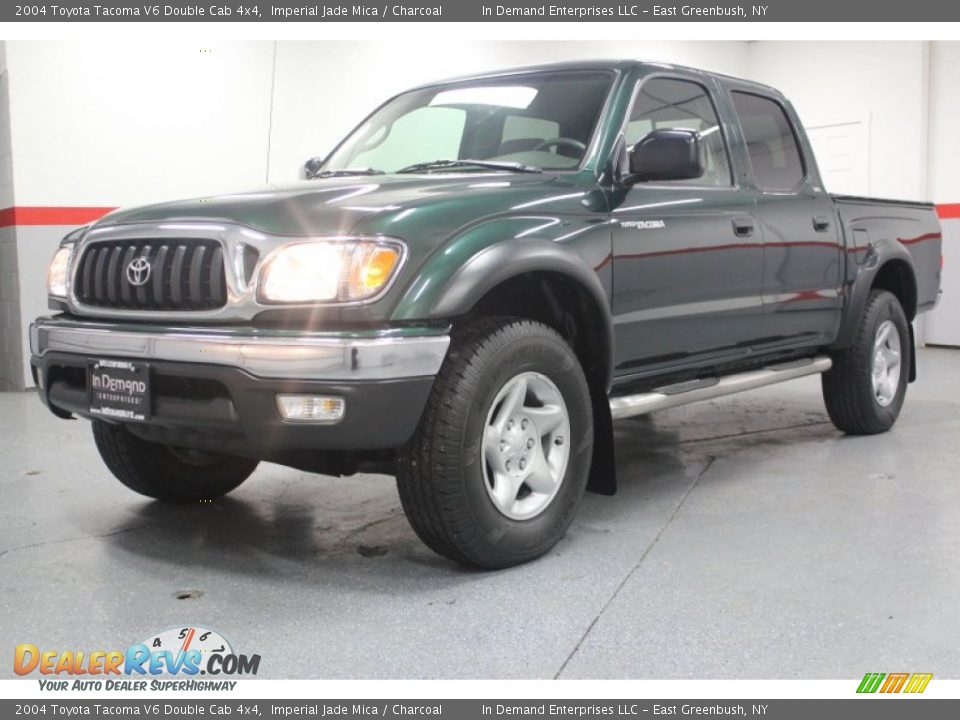 2004 Toyota Tacoma V6 Double Cab 4x4 Imperial Jade Mica / Charcoal Photo #15