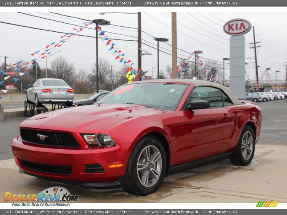 2011 Ford Mustang V6 Premium Convertible Red Candy Metallic / Stone Photo #1