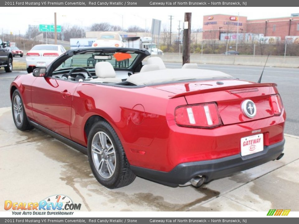 2011 Ford Mustang V6 Premium Convertible Red Candy Metallic / Stone Photo #7