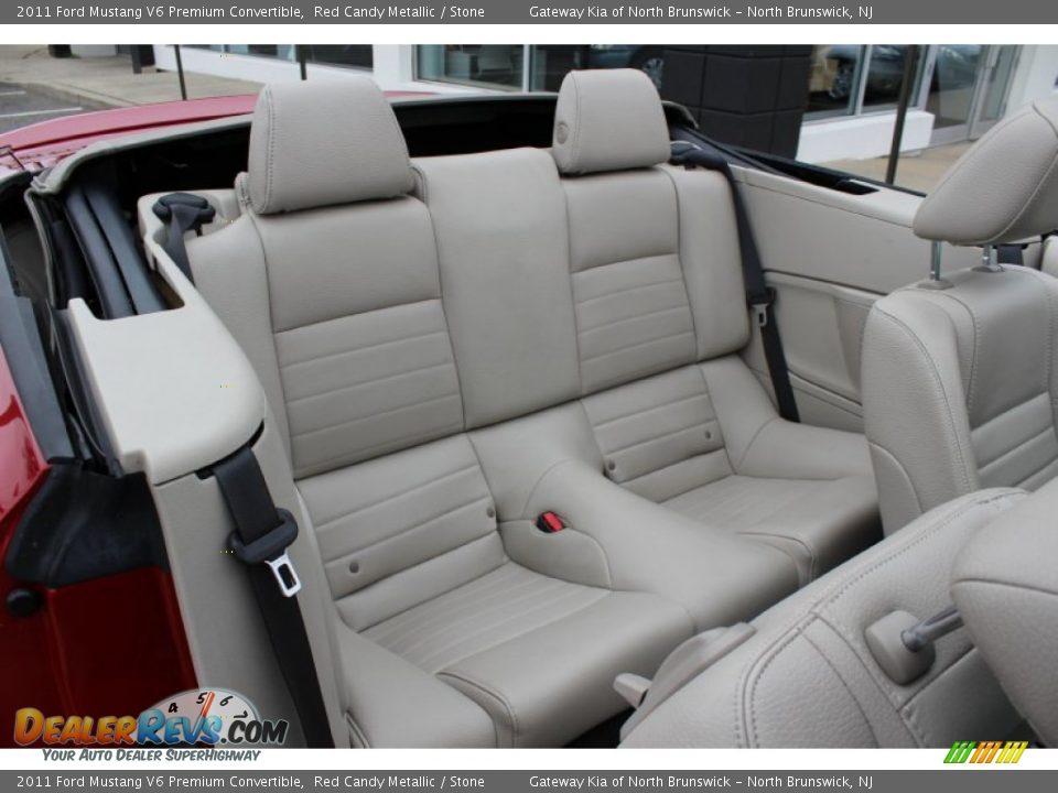 Rear Seat of 2011 Ford Mustang V6 Premium Convertible Photo #17