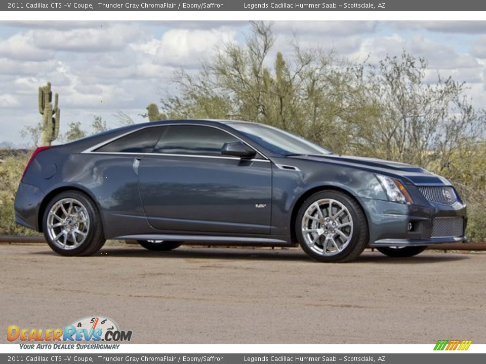 Thunder Gray ChromaFlair 2011 Cadillac CTS -V Coupe Photo #6