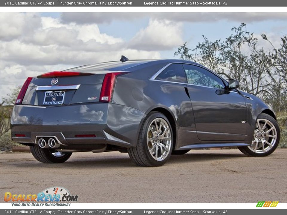 2011 Cadillac CTS -V Coupe Thunder Gray ChromaFlair / Ebony/Saffron Photo #8