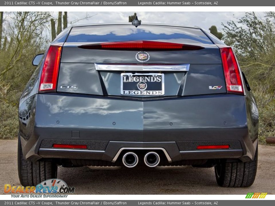 2011 Cadillac CTS -V Coupe Thunder Gray ChromaFlair / Ebony/Saffron Photo #9