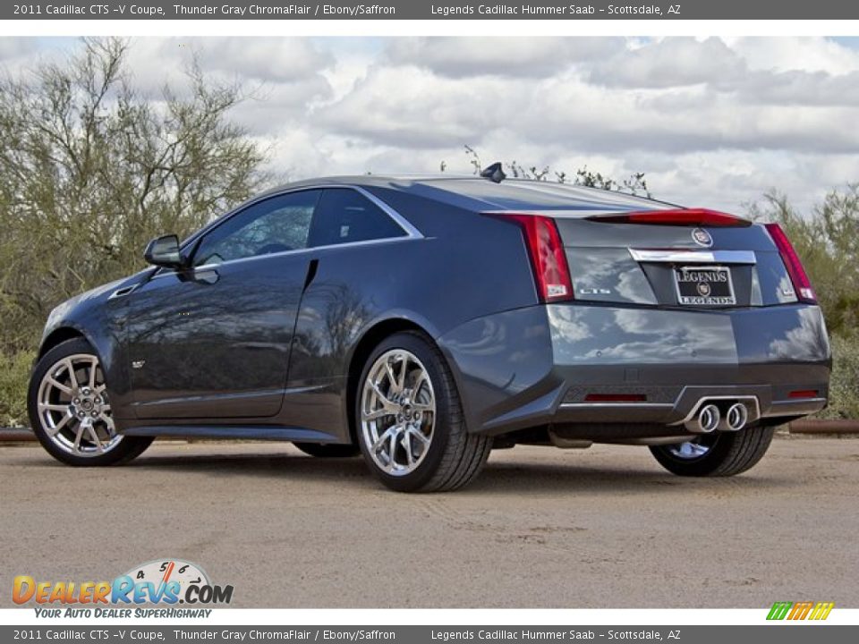 2011 Cadillac CTS -V Coupe Thunder Gray ChromaFlair / Ebony/Saffron Photo #10