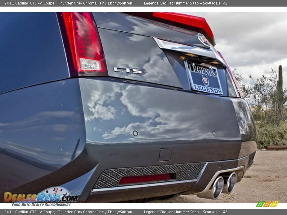 2011 Cadillac CTS -V Coupe Thunder Gray ChromaFlair / Ebony/Saffron Photo #11