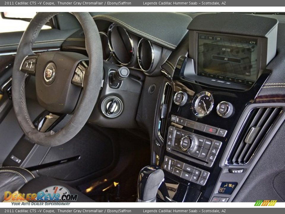 2011 Cadillac CTS -V Coupe Thunder Gray ChromaFlair / Ebony/Saffron Photo #20