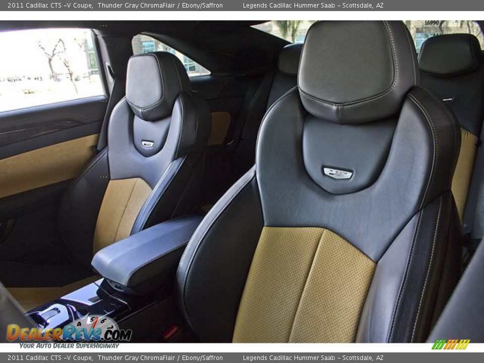 2011 Cadillac CTS -V Coupe Thunder Gray ChromaFlair / Ebony/Saffron Photo #22