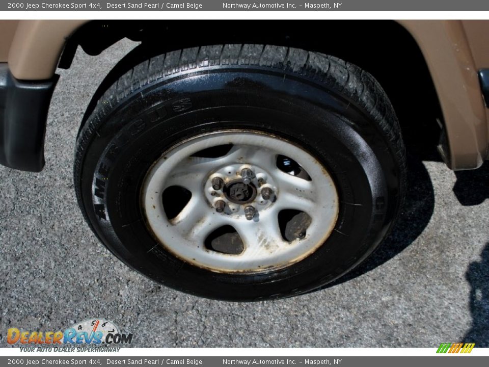 2000 Jeep Cherokee Sport 4x4 Desert Sand Pearl / Camel Beige Photo #20