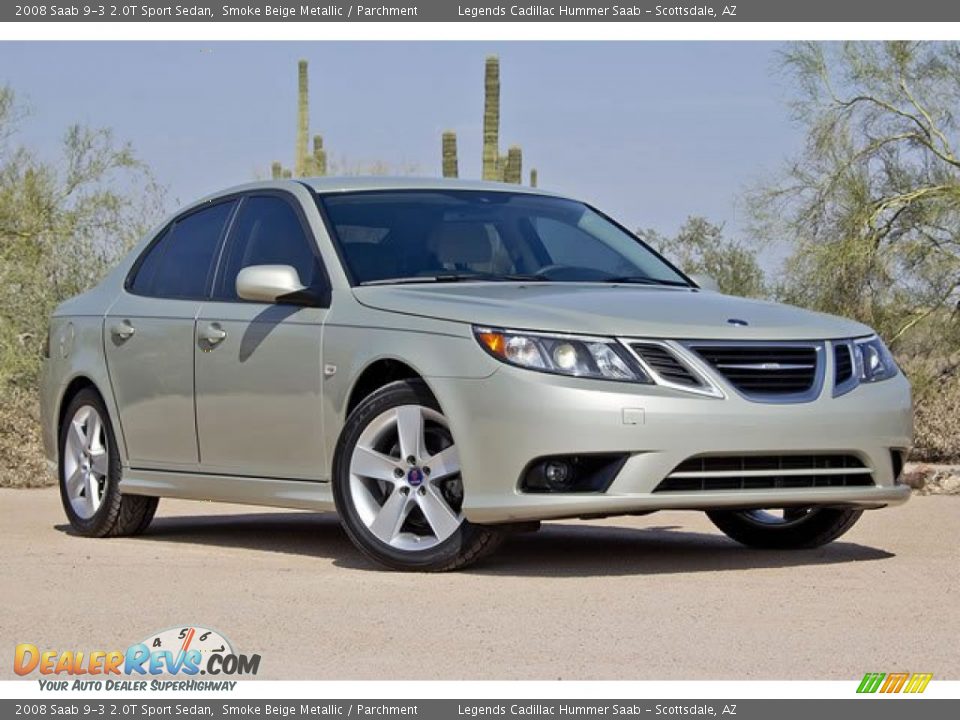 2008 Saab 9-3 2.0T Sport Sedan Smoke Beige Metallic / Parchment Photo #5