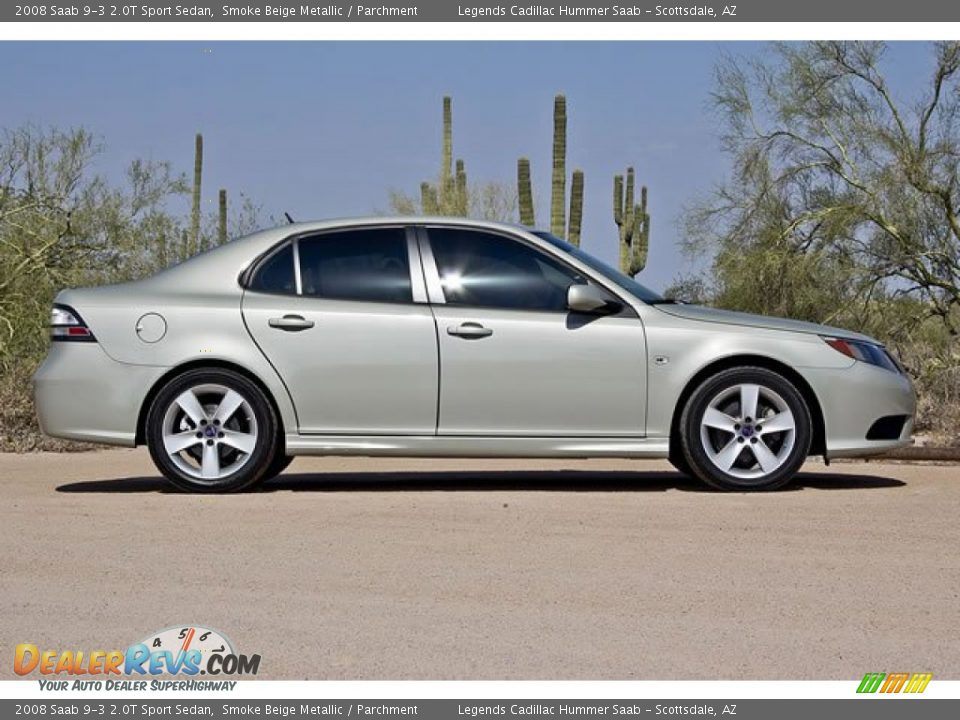 2008 Saab 9-3 2.0T Sport Sedan Smoke Beige Metallic / Parchment Photo #8