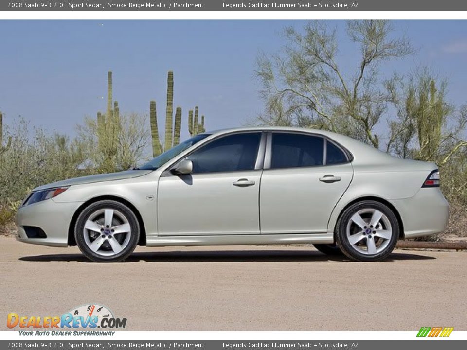 2008 Saab 9-3 2.0T Sport Sedan Smoke Beige Metallic / Parchment Photo #14